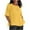 Yellow, variant on Otntypg Plus Size Womens Cotton Linen Shirts Loose Fit Casual Elbow Length Sleeve Oversized Crewneck Basic Tunic Blouse Lightweight Comfy Pullover Tops Dark Blue L