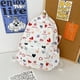 thumbnail image 4 of Qarigey Mochila floral pequeña artística Xiao Qing Qing para niñas, estudiantes de escuela primaria, mochila para niñas Mochilas Amor blanco, 4 of 6