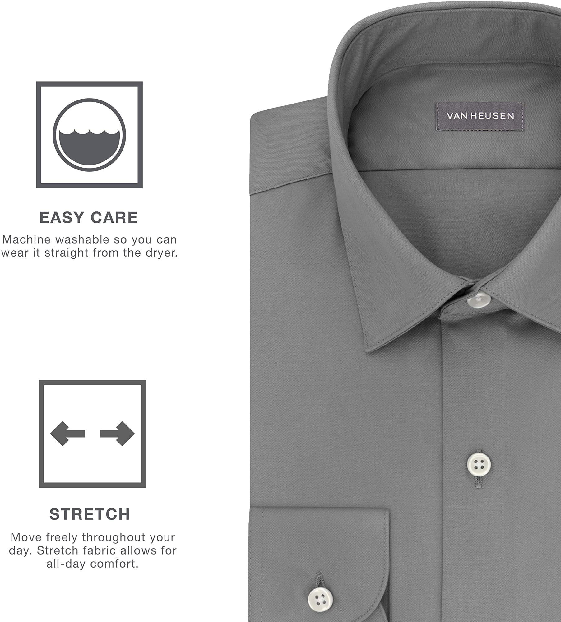 van heusen lux sateen dress shirts