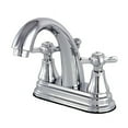 thumbnail image 1 of Kingston Brass KS7611BEX Robinet de Lavabo 4 Po. avec Poignée Croisée et Raccord en Laiton, Chrome, 1 of 2