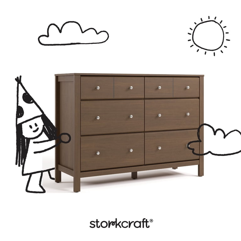 sachin and babi light blue dress Storkcraft Horizon 6 Drawer Nursery Double Dresser, Hazelnut