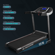 MaxKare 20 Folding Treadmill 300lbs with 15 Level Auto Incline, 3.5HP, 12MPH, Portable Foldable Treadmill with Bluetooth/Zwift App Compatible