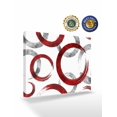 thumbnail image 2 of Red Grey Wall Art for Living Room,Canvas Picture Wall Decor for Bathroom Bedroom,Geometric Circle Modern Abstract Simple Art Painting Artwork for Office Kitchen Hallway Dining Room Home Decor 24"x32", 2 of 8