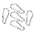 thumbnail image 4 of Clips Mousquetons en Acier Inoxydable, 5 Pcs 60mm Clip Mousqueton Petit Clip Mousqueton Robuste Crochets Mousquetons Performance Finement Réglée, 4 of 8