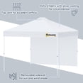 thumbnail image 6 of Outsunny 10' x 10' Pop-Up Canopy Tent with 1 Removable Sidewall, Commercial Instant Sun Shelter, Tents for Parties with Wheeled Carry Bag for Outdoor, Garden, Patio, White, 6 of 9