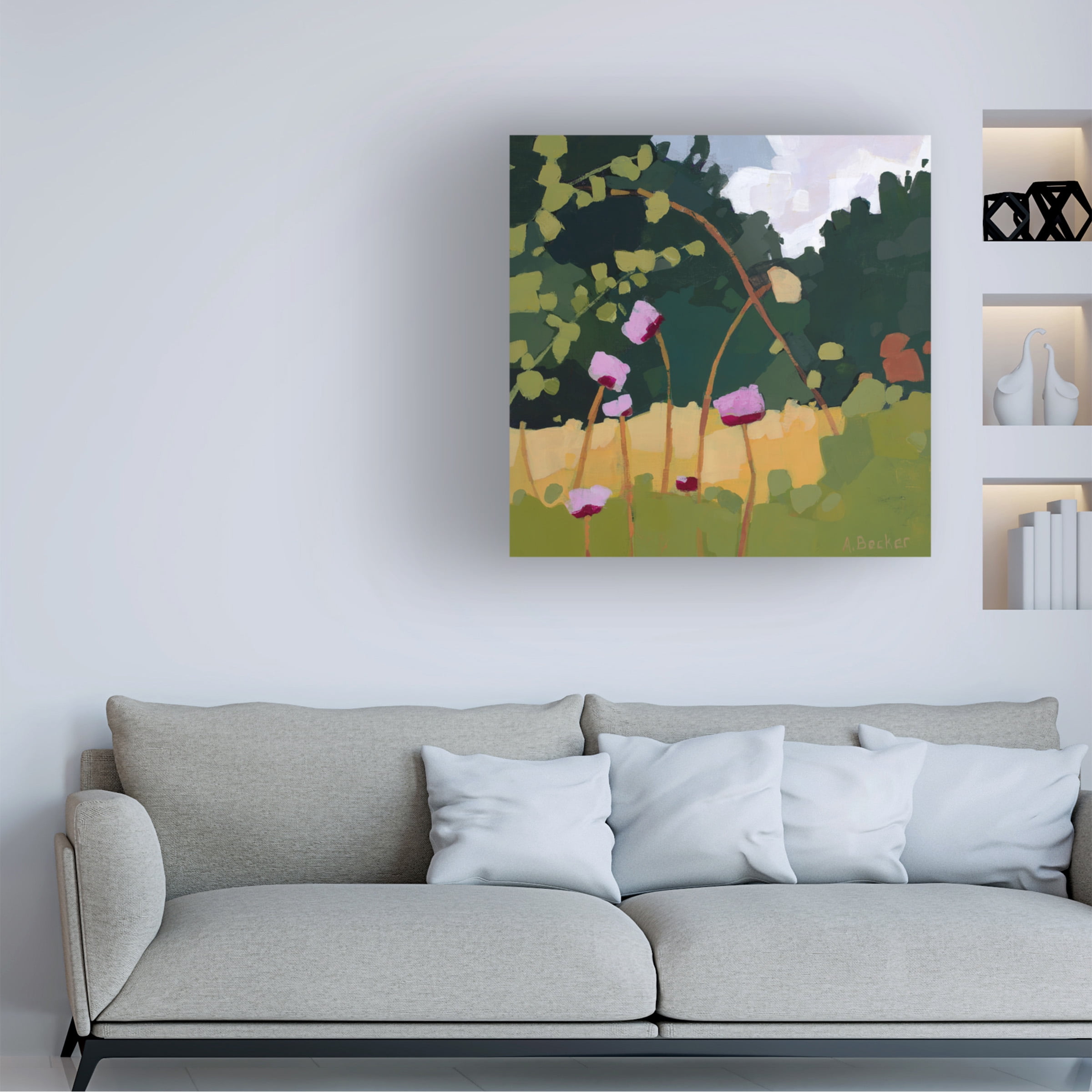 Anne Becker 'Thistles' Canvas Art