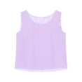 thumbnail image 3 of TSSOE Débardeurs d'Été pour Femmes Hauts Blouses Chiffon Sans Manches Col Rond Chemises Décontractées Débardeurs Légers Lavande TTG, 3 of 5