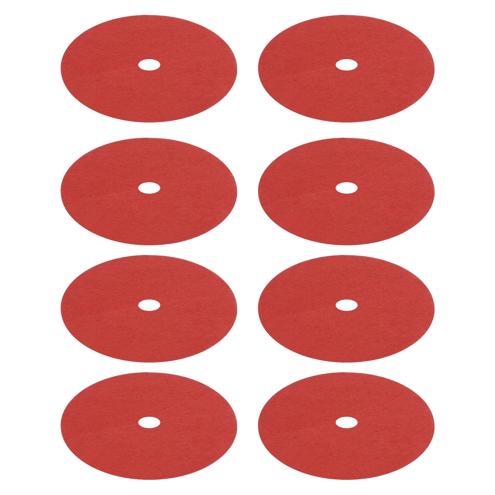 Uxcell 8 Pack Non Woven Tree Cover Rings,32.2 Inch Weed Fabric Cover,Apply To Tree Mulch Ring(Round Red)