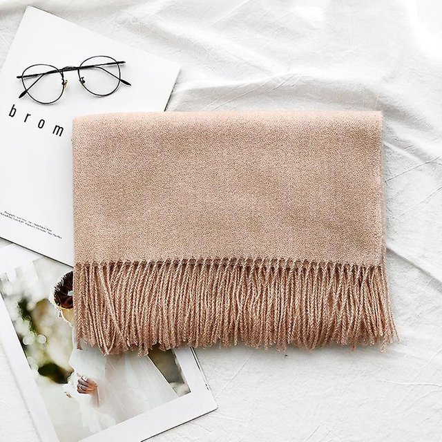 Nueva bufanda Super Tassel en otoño e invierno estilo Retro sólido chal grande y grueso 200cm * 70cm Sca