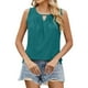 thumbnail image 1 of Camiseta sin mangas de color liso con cuello redondo y pliegues de encaje para mujer - Detalles femeninos, lavable a máquina, tallas S-XXL, contorno de pecho 93-119 cm, 1 of 8