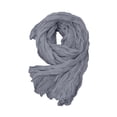 thumbnail image 2 of Hkoxplj Soft Cotton Blend Crinkle Scarf Lightweight Fashion Shawl Wrap for Women Men Summer Travel Head Scarf Versatile Breathable Solid Color Scarf Perfect for Outdoor and Daily Wear, 2 of 7