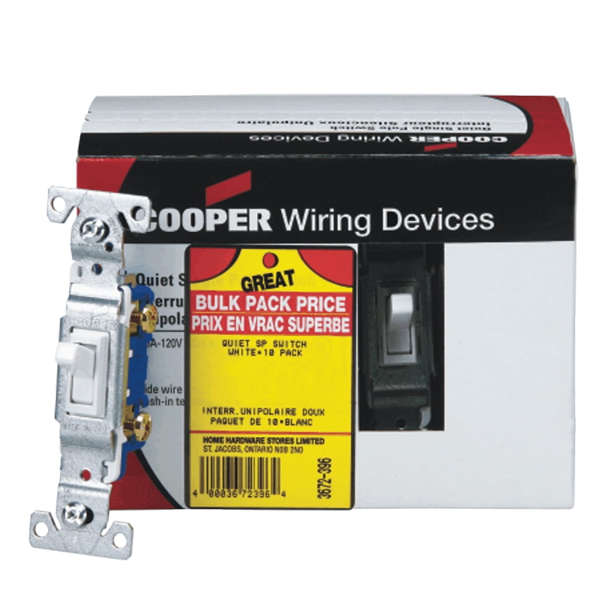 10 Pack White Quiet Single Pole Light Switches Walmart Canada