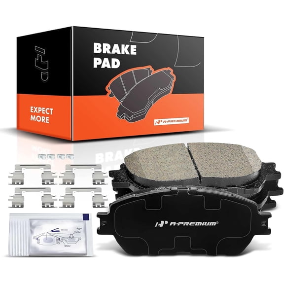 A-Premium Front Ceramic Brake Pads Set Compatible with Toyota and Lexus Models - Camry 2005-2006, Sienna 2004-2010, Avalon 2005-2007, Solara 2004-2008, Tacoma 2005-2015, ES330, ES300