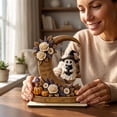thumbnail image 3 of Swinging Ghost on Tree Swing,Cute Swinging Ghost Halloween Figurine Indoor Decoration,Desktop Bookshelf Decor,Outdoor Courtyard Garden Decoration,Halloween Ghost Gift, 3 of 6