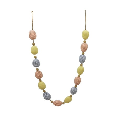 Way To Celebrate Easter Yellow, Pink, & Blue Foam Egg Garland 6'