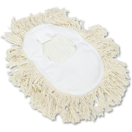 BWK1491 Wedge Dust Mop Head, Cotton, 17 1/2l x 13 1/2w, White