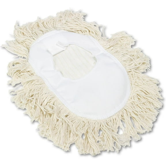 BWK1491 Wedge Dust Mop Head, Cotton, 17 1/2l x 13 1/2w, White