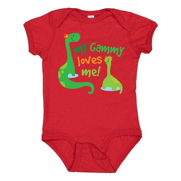 Inktastic My Gammy Loves Me Grandson Dinosaur Boys Baby Bodysuit
