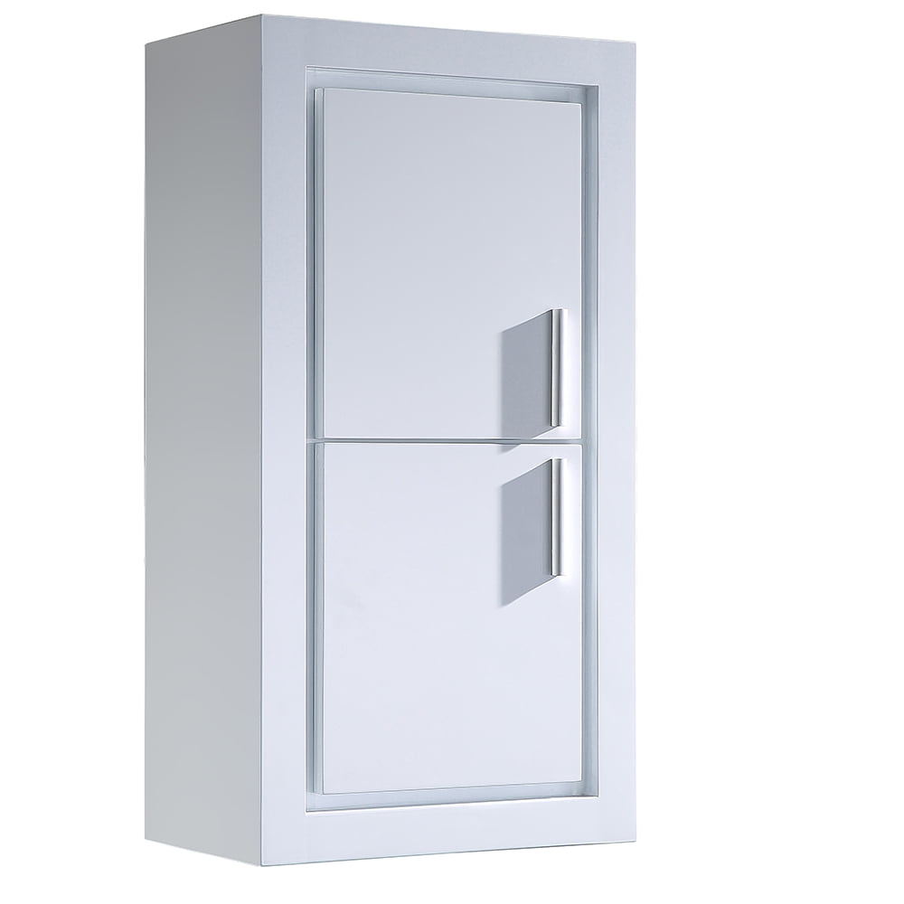 Fresca Bath White Linen Side Cabinet - 59" Tall With 3 Soft-Close Storage Doors - View #6