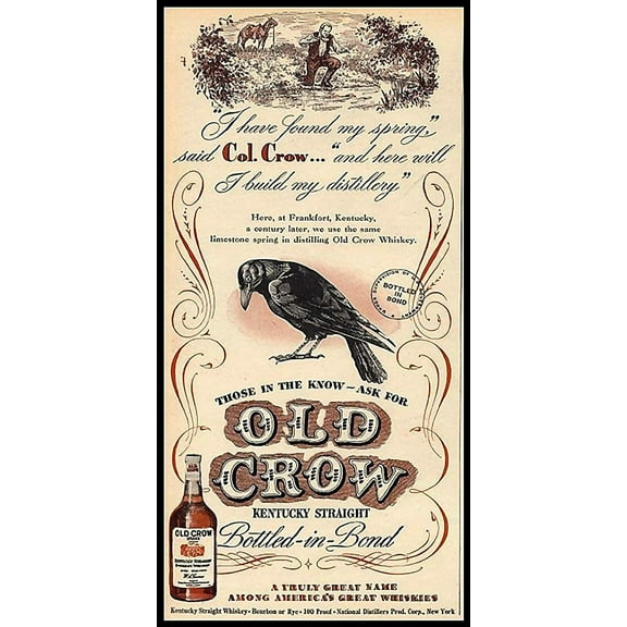 Old Crow - CANVAS OR FINE PRINT WALL ART