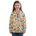 thumbnail image 3 of Xoenoiee Mushroom Flower Leaves Print Oversized Sweatshirts for Girls Teens Zipper Hoodies Cute Outfits Half Zip Pullover Fall Winter 2025 Trendy Clothes, 13-14 Years, 3 of 7