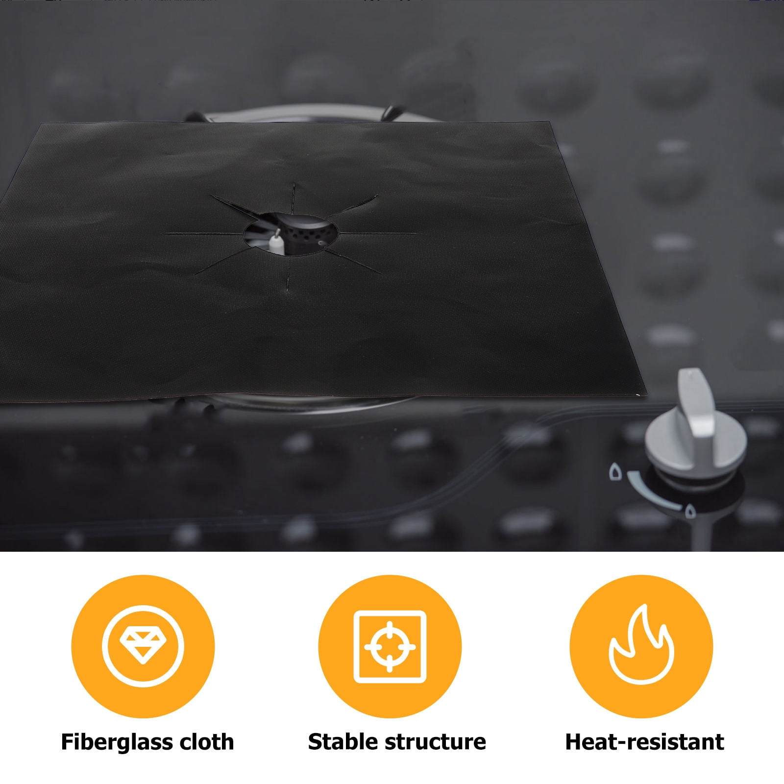 KAKOWELY 8 Pads Silicone Stove Top Covers for Induction Cookers 11.8x11.8in