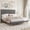 FULL-gray, variant on King Size Bed Frame, Adjustable Height Headboard, Velvet Upholstered Platform Bed Frame, No Box Spring Needed, Easy Assembly, Black