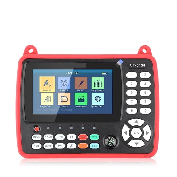 ST-5150 DVB-S2/T2/C COMBO HD Satellite Finder Meter H.265 HEVC MPEG-4 QPSK 8PSK 16APSK 4.3 Inch TFT LCD Screen ,Speaker Integrated