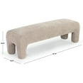 thumbnail image 2 of Safavieh Tamlyn Performance Wood and Fabric Bench in Light Brown, 2 of 9