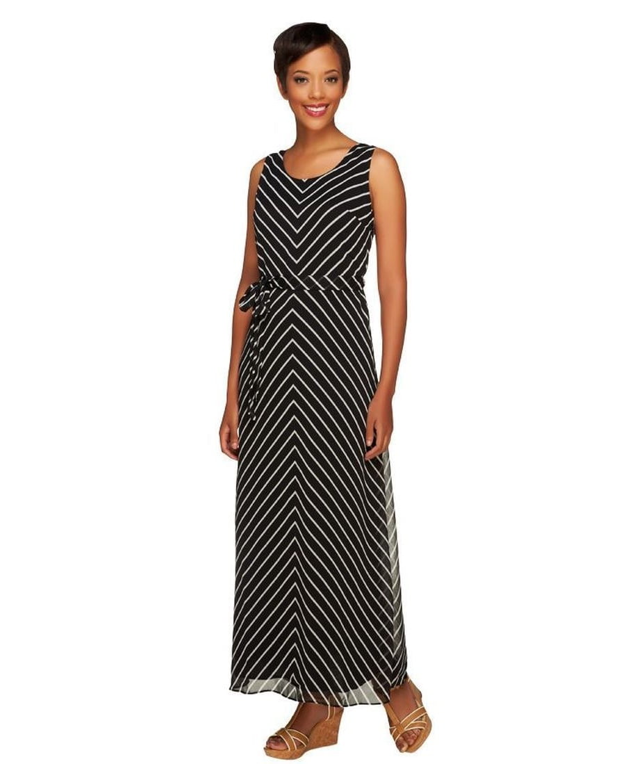 C. Wonder - Isaac Mizrahi Chevron Print Maxi Dress A255689 - Walmart ...