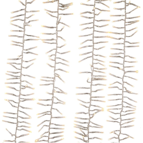Kurt Adler 480-Light 15.7-Foot Warm White LED Connectable Cluster Garland