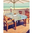 thumbnail image 2 of Fsddascl Coastal Beach Outdoor Tablecloth - 60x84 Inch Rectangle Dining Table Cover, Summer Retro Starfish Wave Waterproof Outdoor Table Cloth with Umbrella Hole & Zipper for Picnic/Patio/Party, 2 of 7