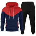 thumbnail image 2 of Zimjoy Mens Sweatsuit Gym Track Suits Mens Casual Hoodie and Sweatpants Set Autumn Winter Jogging Suits Sets with Pockets, Red L, 2 of 4