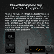 TOPPING DX3 Pro+ Headphone amplifier 3.5mm,Desktop usb dac,Bluetooth 5.1,Pre Amplifier with Remote Control,Black