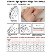 Silvora S925 Sterling Silver Fidget Rings Embossed Celtic Spinner Rings Anxiety Stress Relieving Band Gifts for Women, Size 6