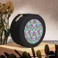 thumbnail image 6 of Yiaed Succulents Print Travel Jewelry Case Bridesmaid Gift Boxes Jewelry Travel Organizer Small Round Jewelry Box Mini Storage-Black, 6 of 7