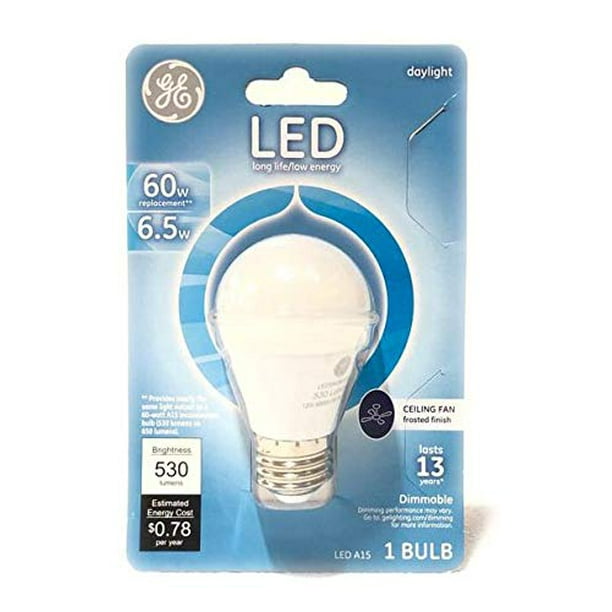 Ge 37208 Led A15 Daylight Bulb 60w Equivalent Ceiling Fan 5000k Dimmable Frosted Light Com Ge 37208 Led A15 Daylight Bulb 60w, Ge Led Ceiling Fan Bulbs