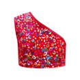 thumbnail image 1 of Girls Sequin Print Sleeveless Off Shoulder Mini Dress Party Wear, 1 of 6