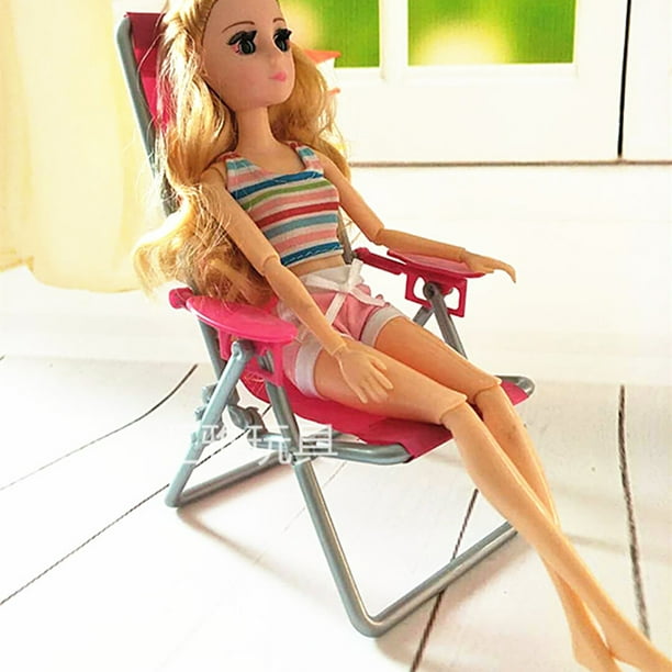 Doll Chair Creative Adjustable Mini Foldable Beach Chair Lounge
