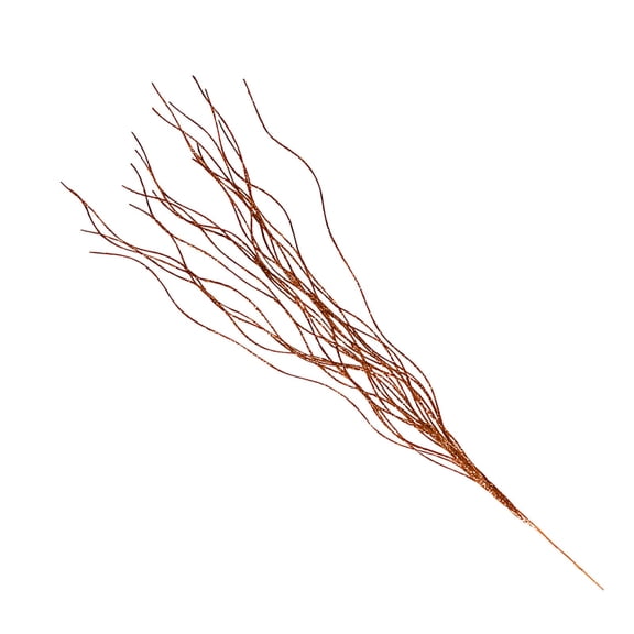 SMKE Glitter Halloween Curly Branches with Orange Berry Picks as Gothic Fall Vase Filler for Wreath Craft and Mantel Decor