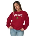 thumbnail image 3 of Portugal Country Flag Soccer Fan Pride Sweatshirt for Men or Women Brisco Brands M, 3 of 5