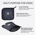thumbnail image 3 of Yayeee Oven Mitts and Pot Holder Set of 2 Heat Resistant Kitchen Gloves Baking Hot Pad, Cat Planet, 3 of 5