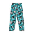 thumbnail image 5 of Goofa Skull Cat Printed Soft Pajama Pants for Men, Wide Leg Comfy Casual Lounge Yoga Pants-Small, 5 of 9