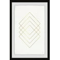 thumbnail image 2 of Golden Diamond Lines Framed Painting Art Print, 20.00" x 1.50", 2 of 6