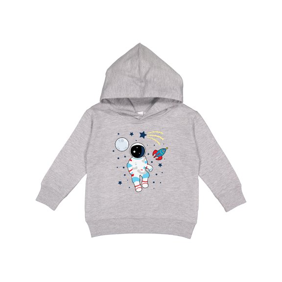 Inktastic Astronaut the Moon Spaceship and Shooting Star for Light Colors Toddler Hoodie