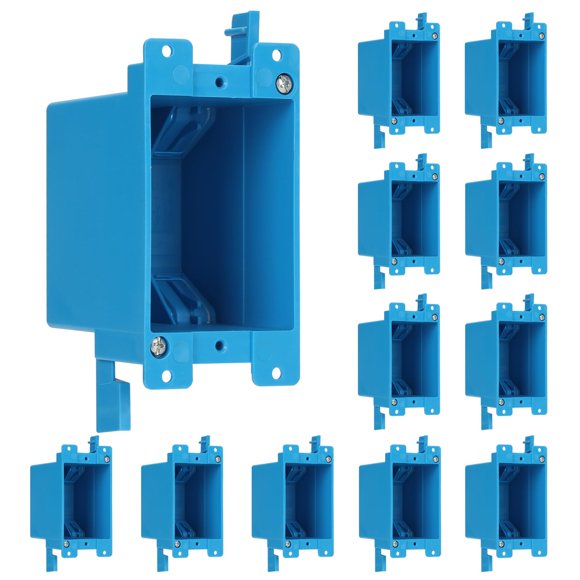 Caja de enchufe eléctrica XIUTE de 1 elemento de PVC Old Work Blue (paquete de 12)