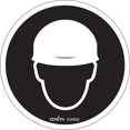 thumbnail image 1 of Hardhat Protection Required CSA Safety Sign, 6" x 6", Vinyl, Pictogram, 1 of 1