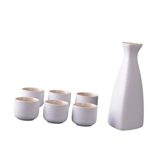 Cazas de sake de cerámica, decoración de cerámica de , tazas vintage , bebida para el cajón de la fiesta en la fiesta del té en Bote de sake triangular