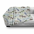 thumbnail image 3 of Dragonfly Soft Flannel Fleece Blanket, Colorful Toned Flying Dragonflies Pattern with Bubbles and Circular Shapes Print, Cozy Plush for Indoor and Outdoor Use, 60" x 80", Multicolor, by Ambesonne, 3 of 6