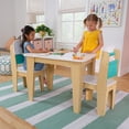 thumbnail image 3 of KidKraft Wooden Pocket Storage Table and 2 Chair Furniture Set – Natural, 3 of 16